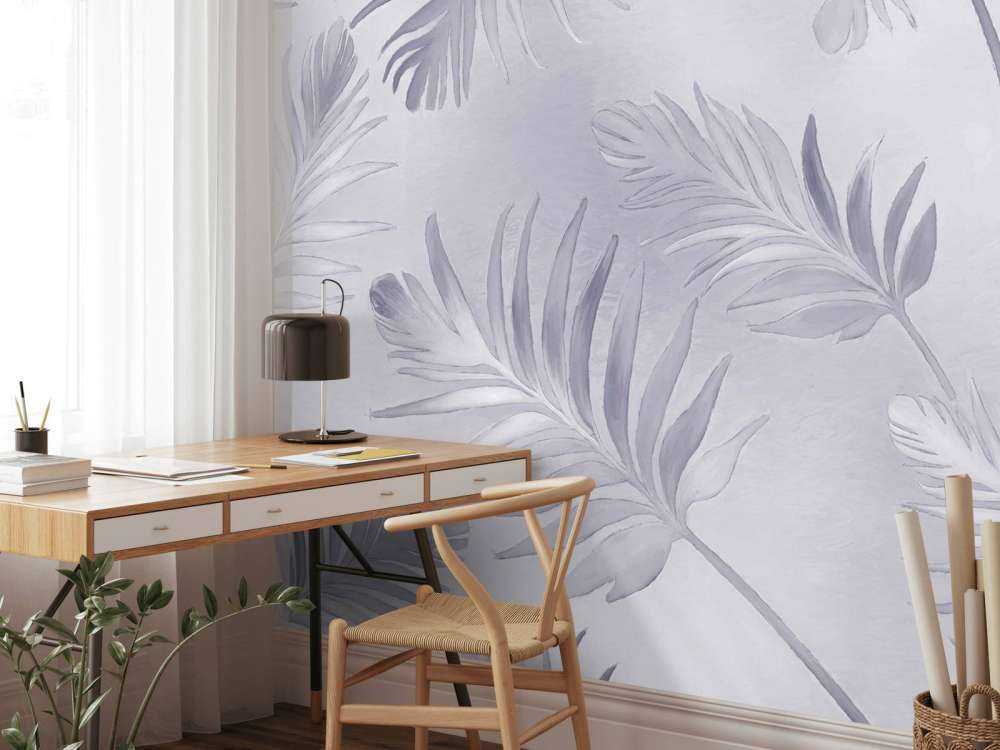 Golden leaves on dark Pale Blue