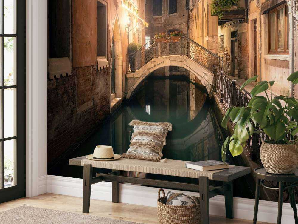 Verlichte Brug van Venetië