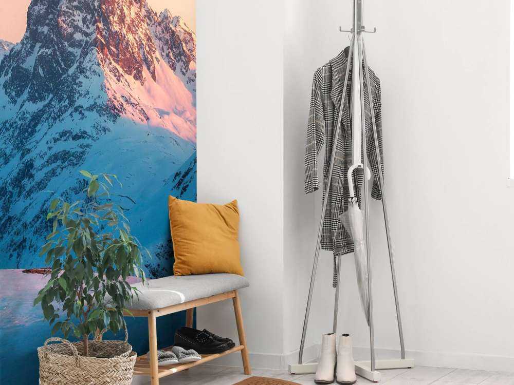 Avondlicht op bergvallei