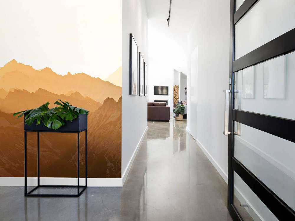 Gouden bergen bij zonsopkomst