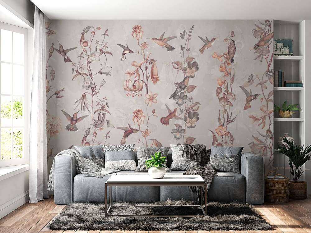 Weadow and Garden Flowers Old Pink