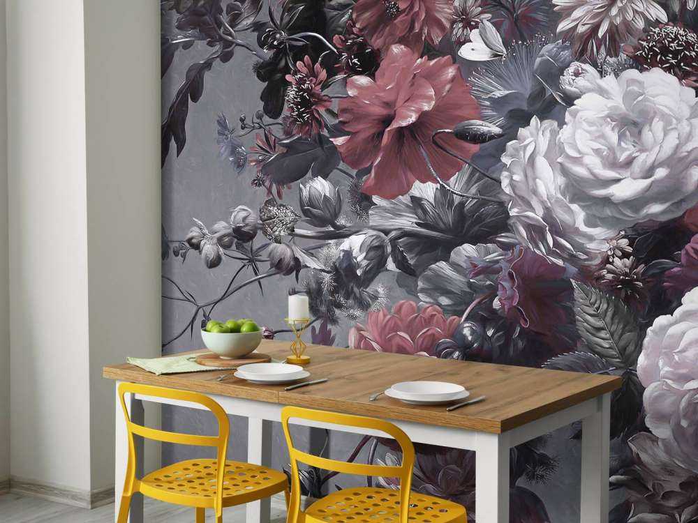 Big bouquet with poppies Red