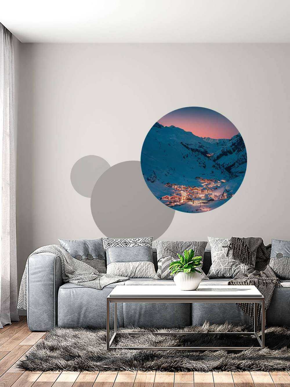 Avondlicht in alpendorp