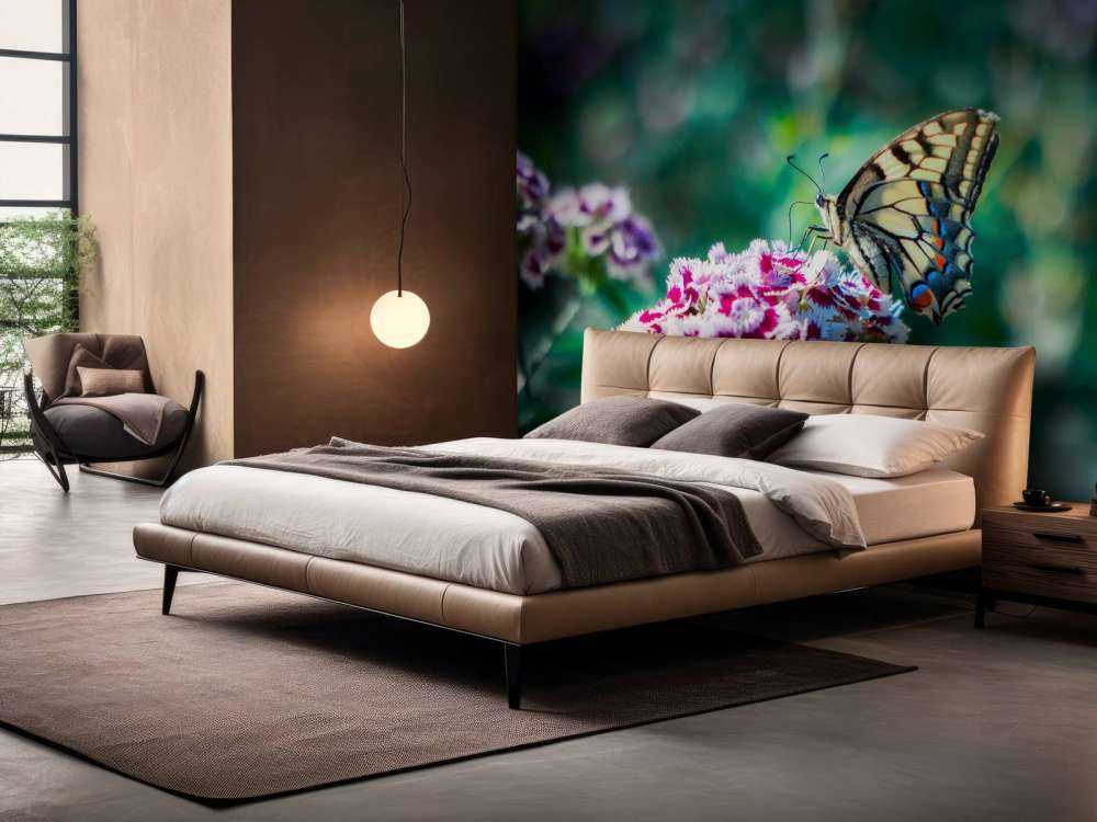 Vlinder op zomerse bloemen