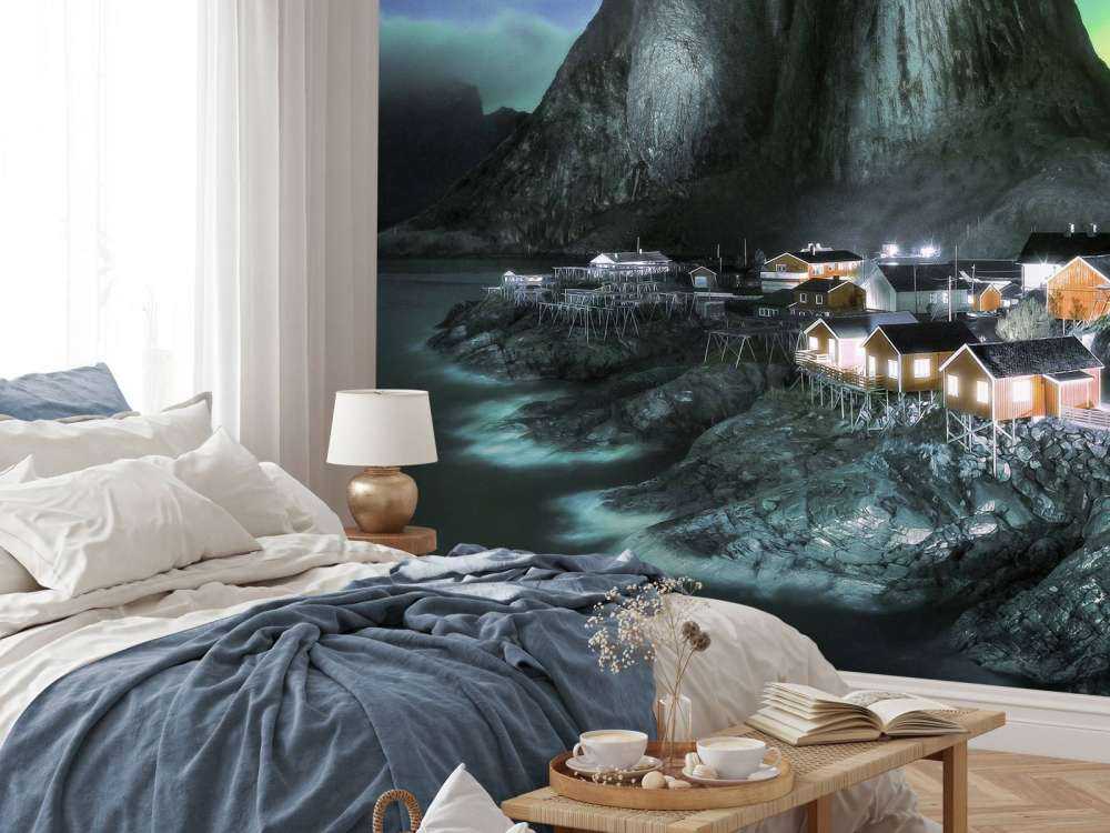 Noorderlicht boven Hamnøy