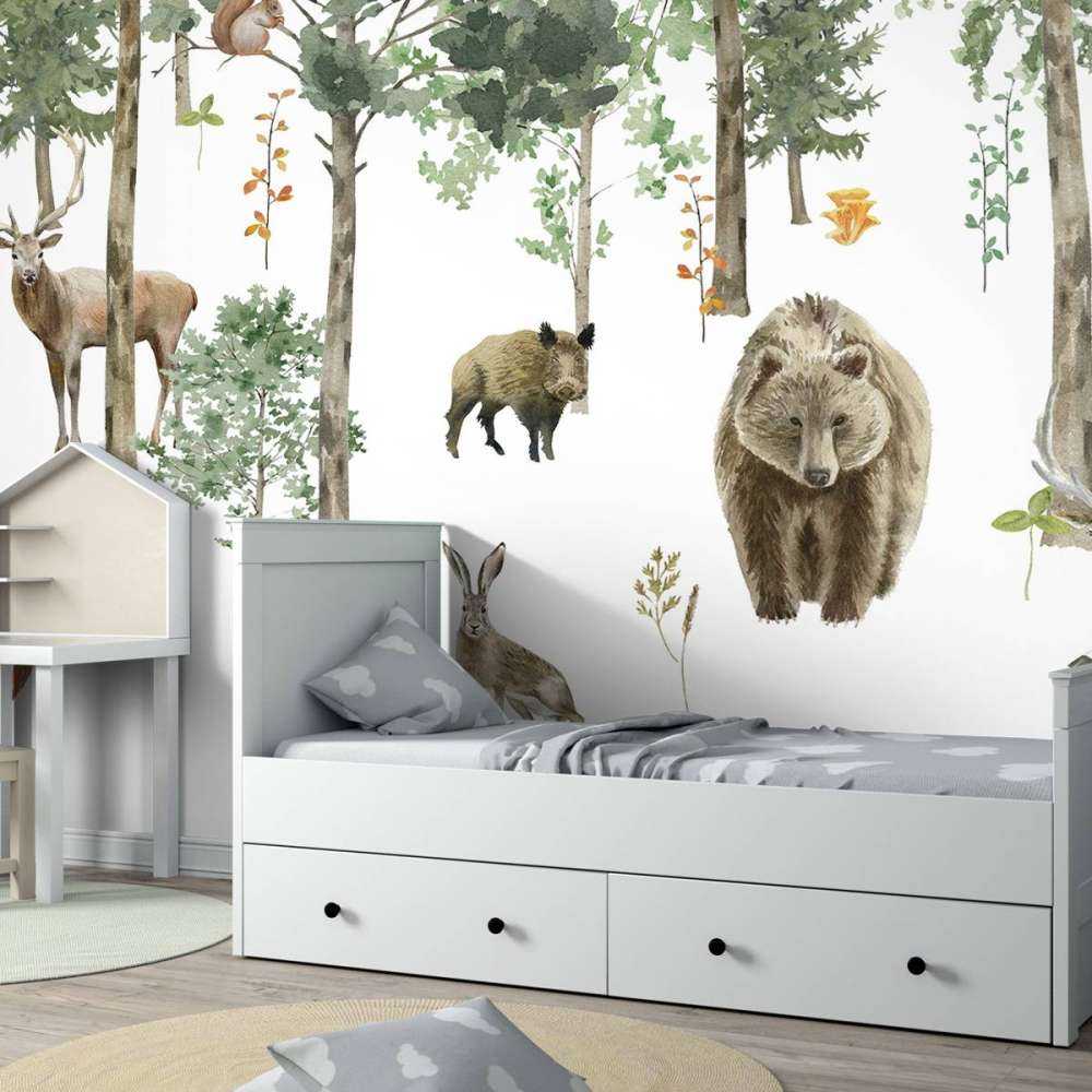 Bosdiertjes van waterverf