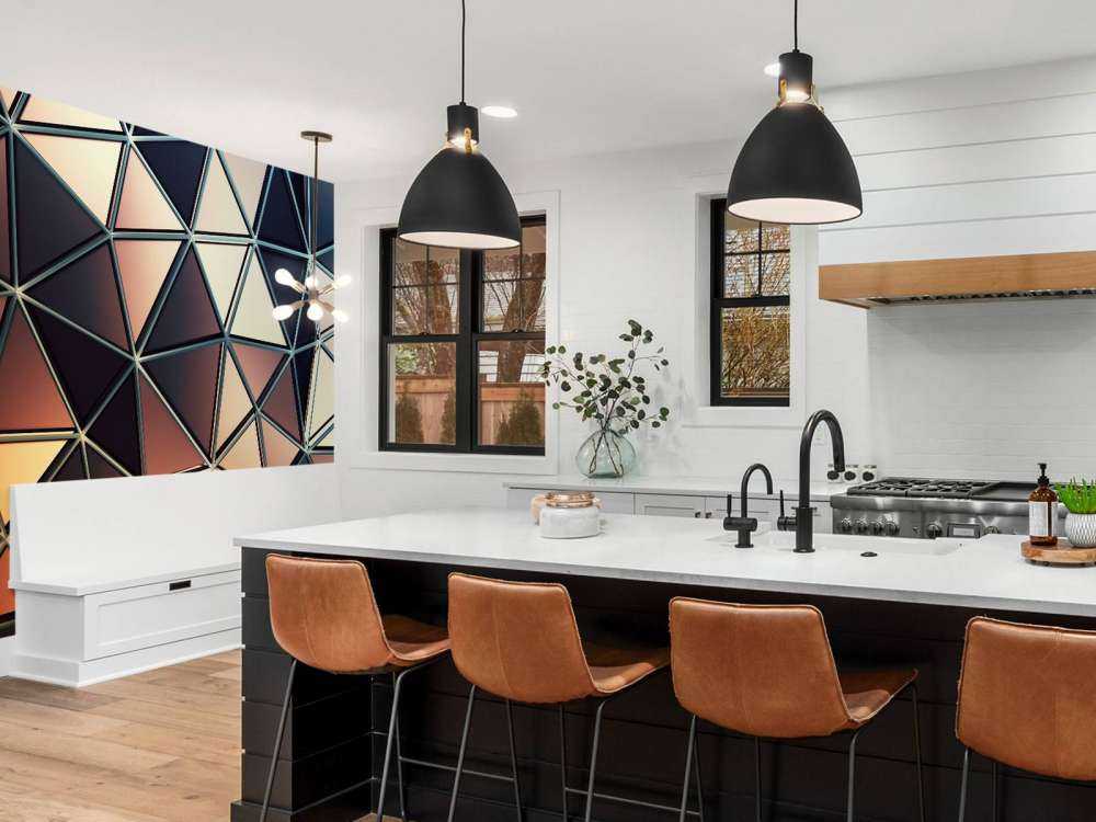 Driehoekige textuur in het bruin