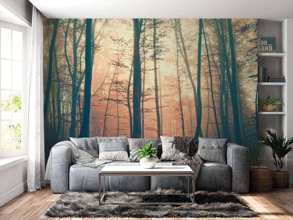 Vintage kleuren bos