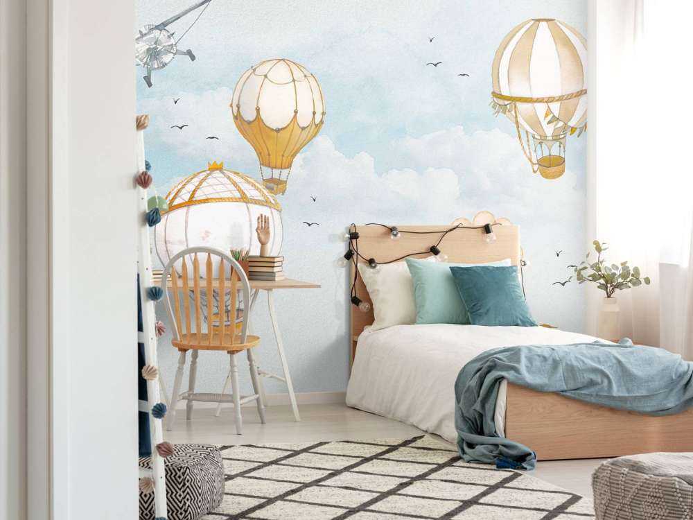 Luchtballonnen waterverf