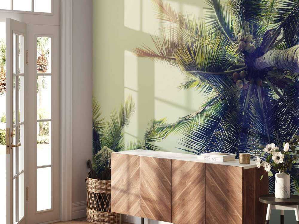 Palmboom Bladeren Vintage