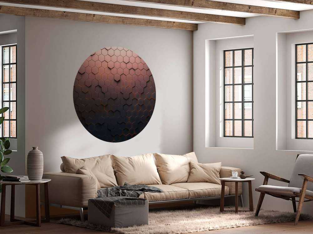 Rood-groene zeshoek patroon