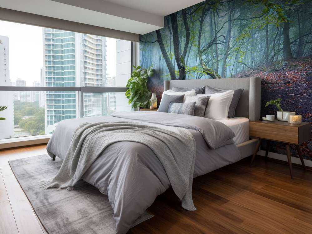 Schuin groeiende bomen