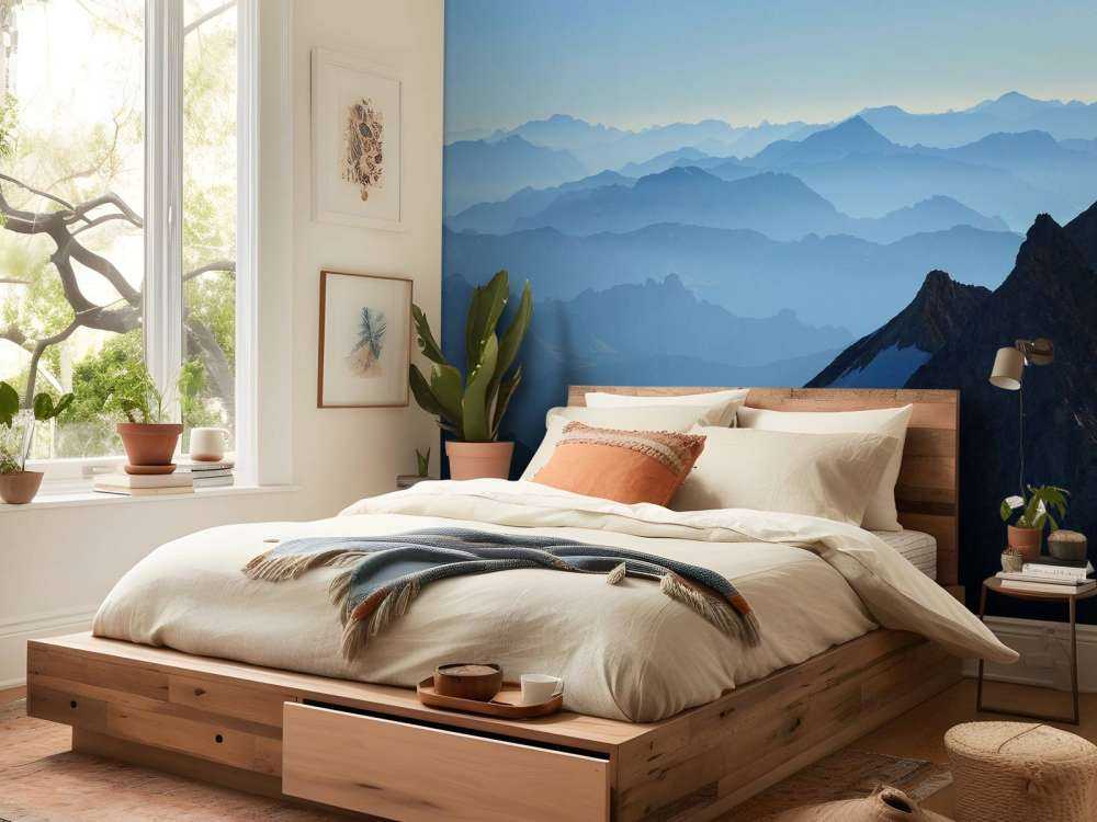 Bovenaanzicht van een berglandschap