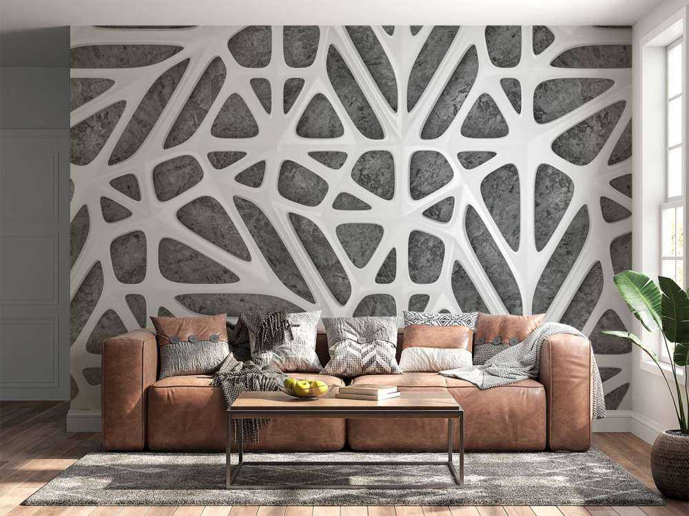 Wit patroon op beton