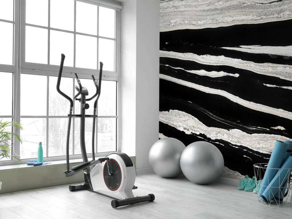 Zwart marmer met witte aders