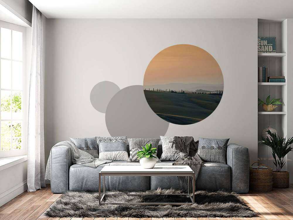 Oranje gloed over Italiaans landschap