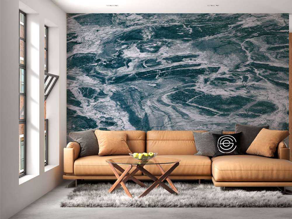 Blauw abstract marmer