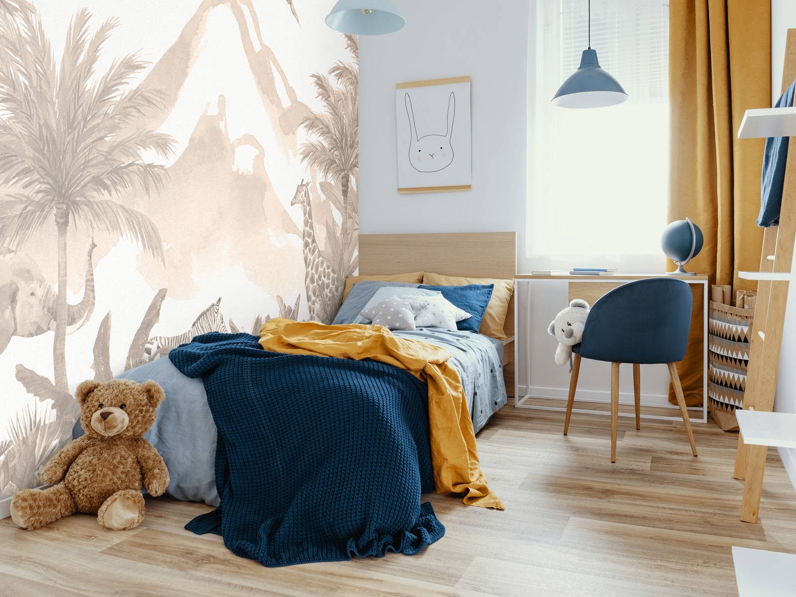 Jungle dieren in taupe