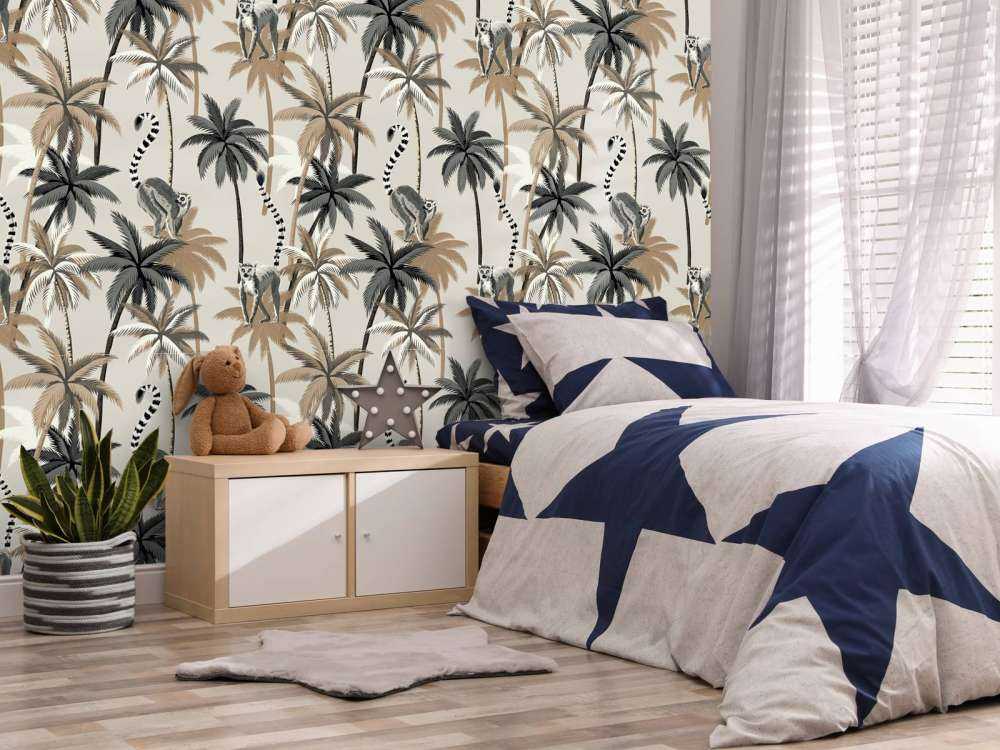 Ringstaartmaki's in de bomen