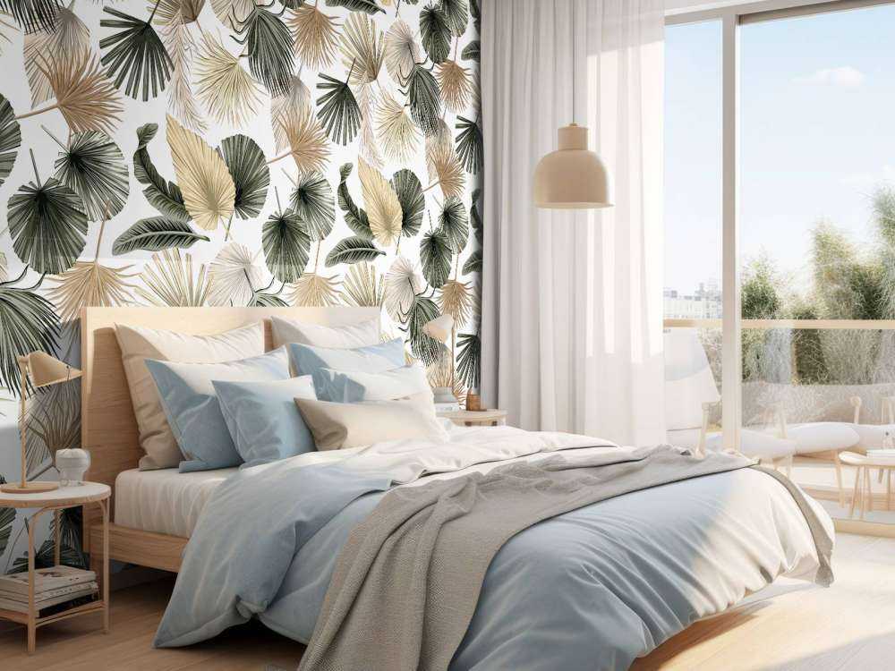 Gedroogde palmbladeren