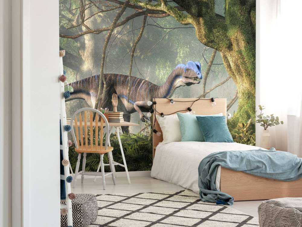 Dinosaurus in het bos