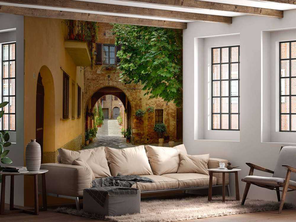 Mooi straatje met boog