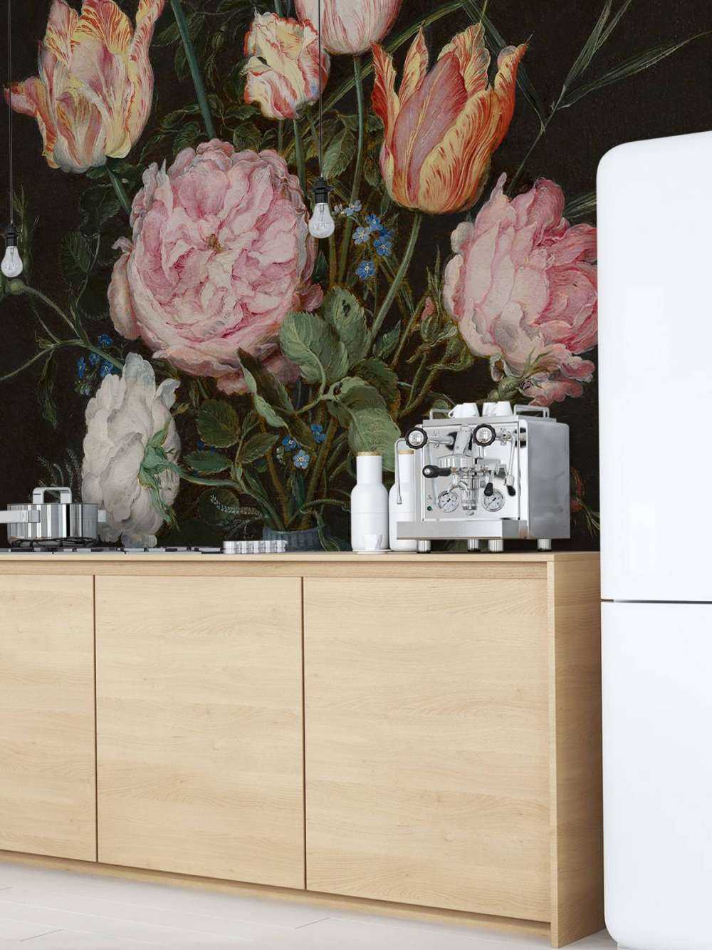 Wan-Li-vaas met bloemen