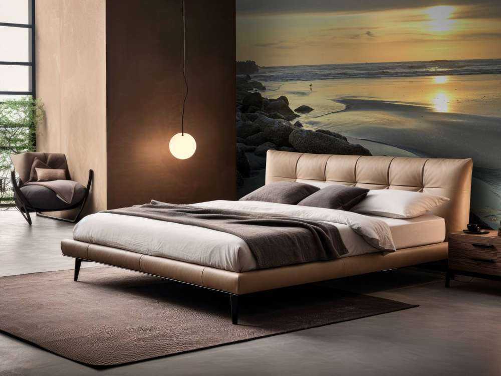 Zonsondergang bij een strand