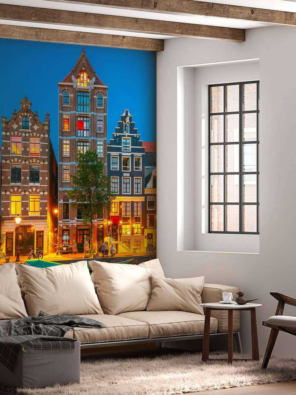 Verlichte gracht