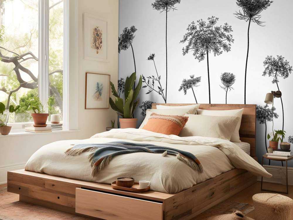 Fluitenkruid in zwart-wit