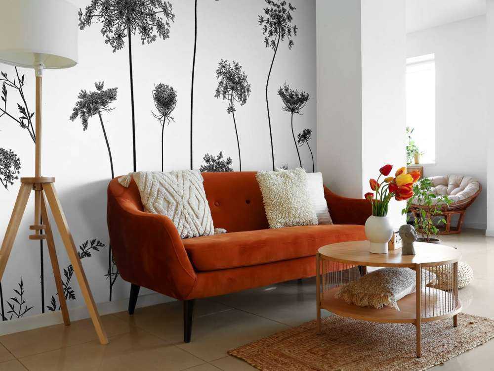 Fluitenkruid in zwart-wit