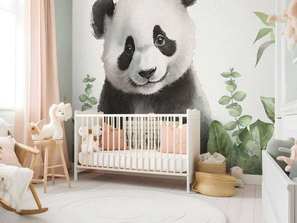 Baby panda in de jungle