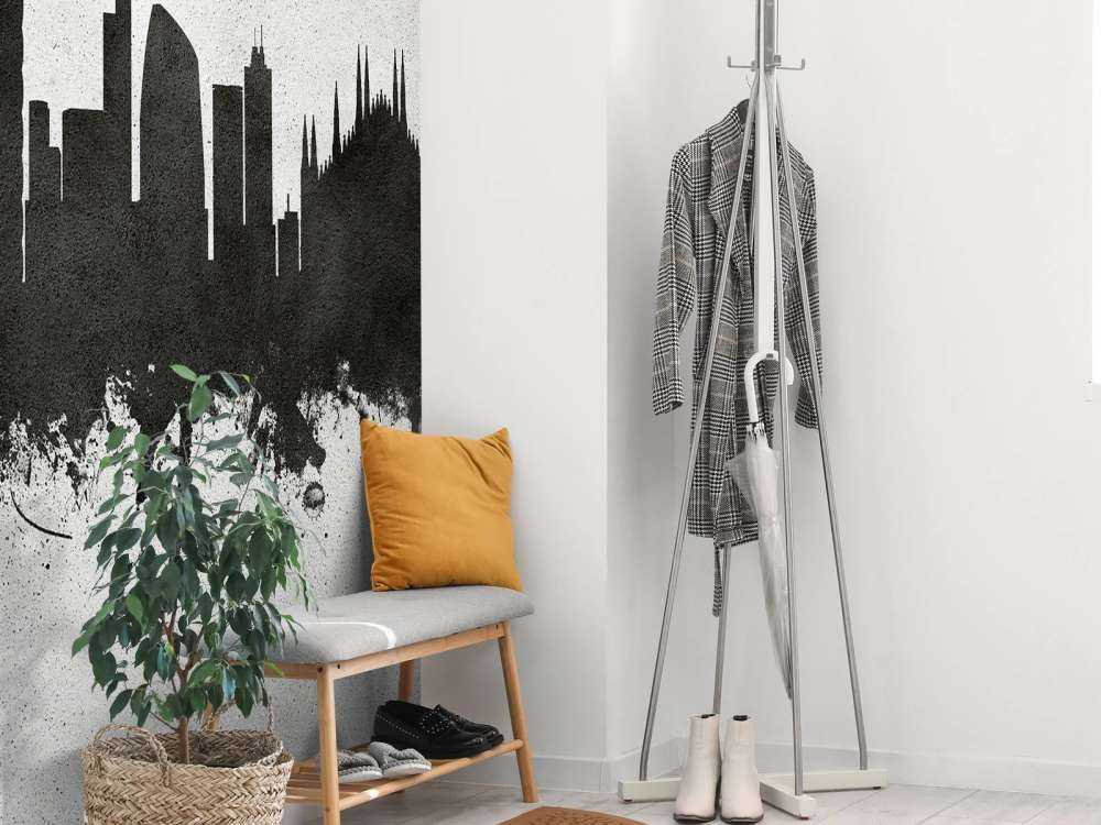 Waterverf skyline, Milan