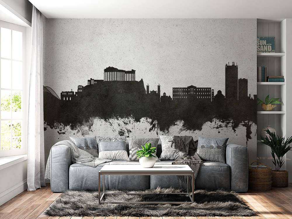 Waterverf skyline, Athene