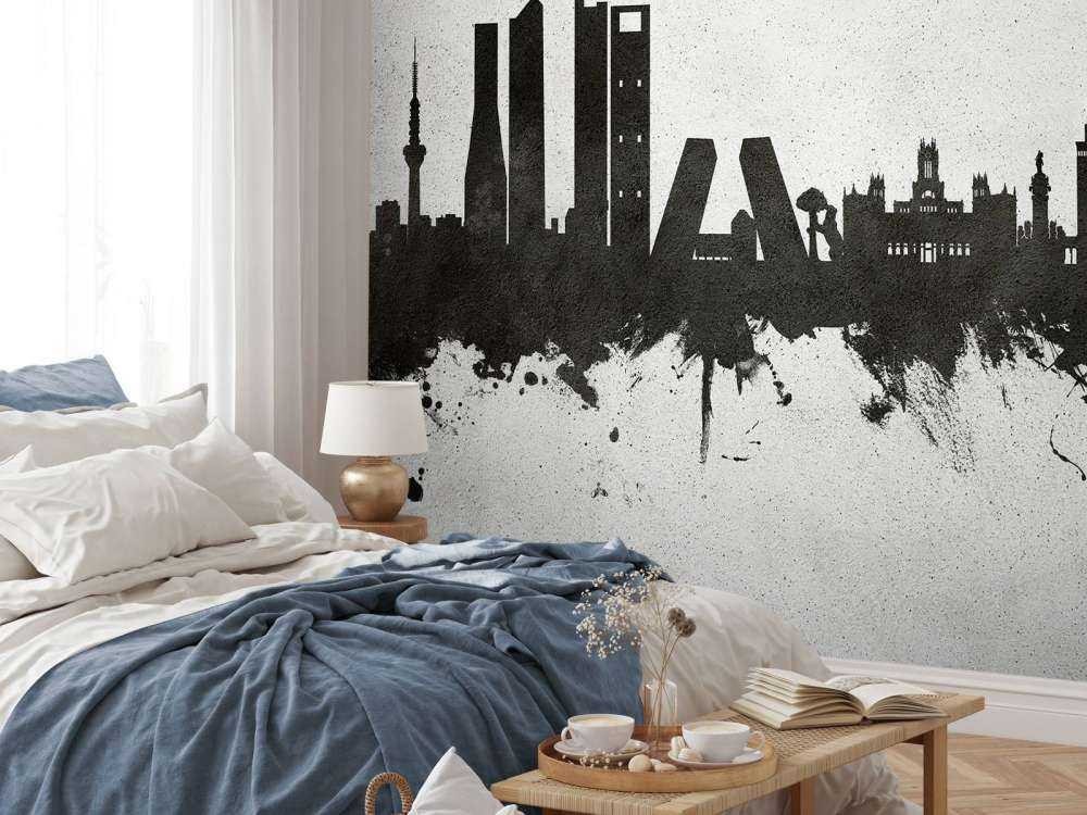 Waterverf skyline, Madrid