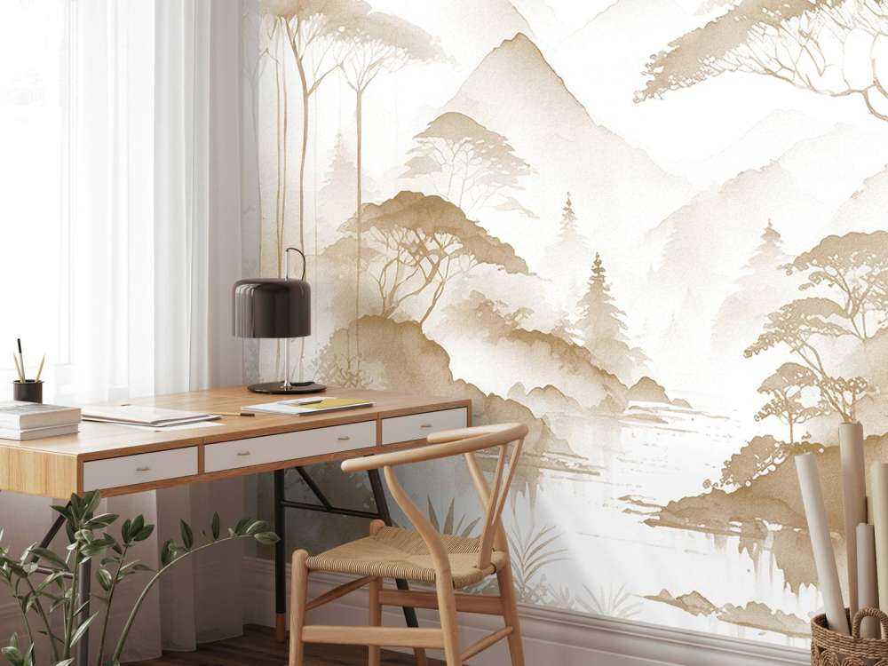 Bergmeer in Nevelige Inkt, taupe