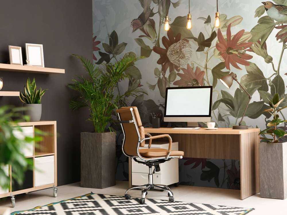 Seven Birds in Enchanted Foliage - Soft Blue