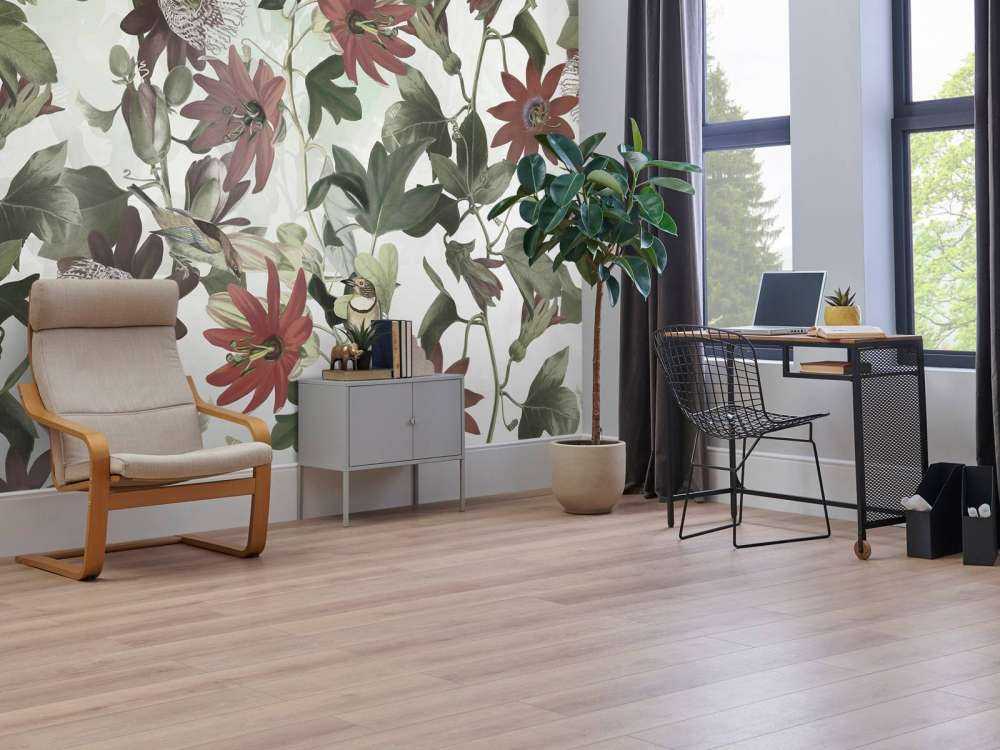 Seven Birds in Enchanted Foliage - Pastel Green