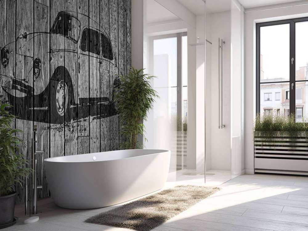 Graffiti Kever op hout