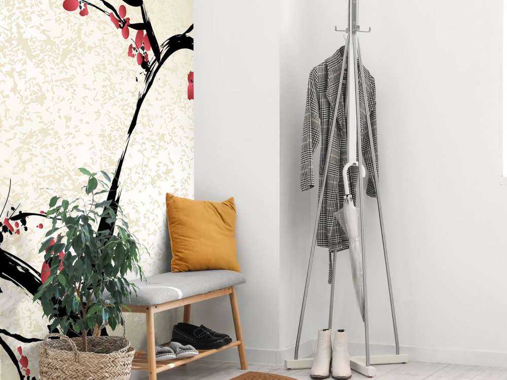 Kersenbloesem inkt schilderij