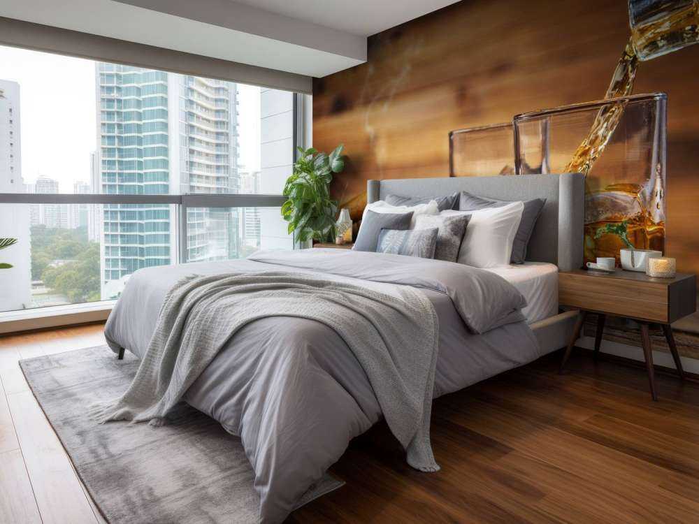 Glazen whiskey met sigaren