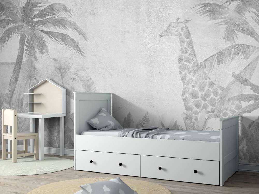 Vrolijke jungle dieren op beton