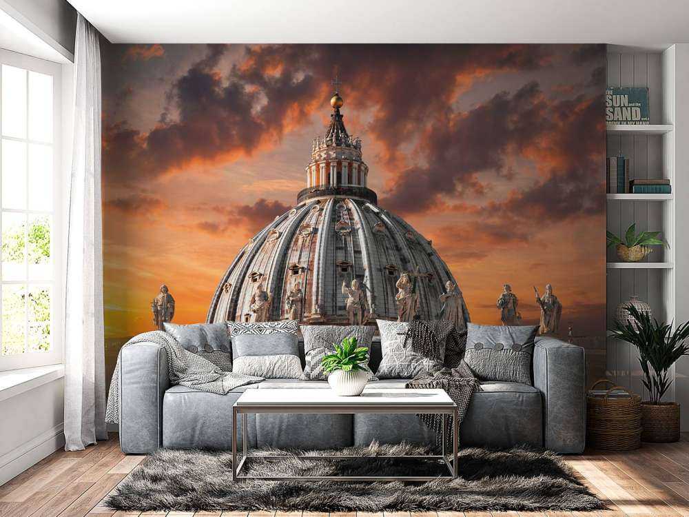 Sint-Pieter bij zonsondergang