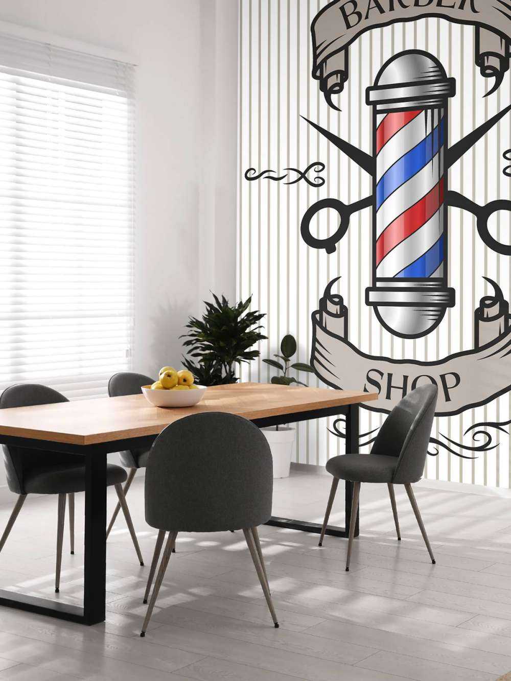 Vintage kapperszaak logo