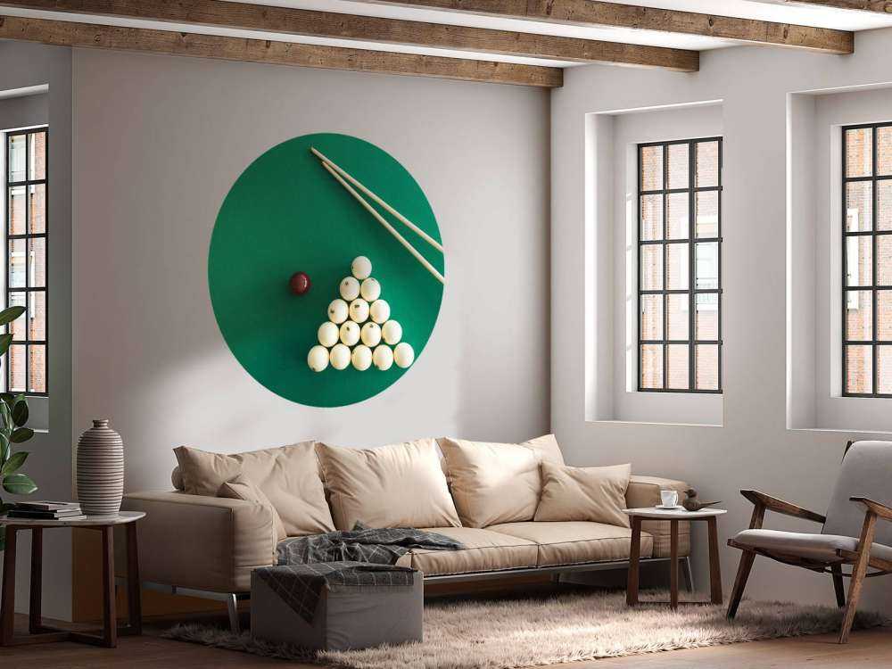 Pooltafel van bovenaf