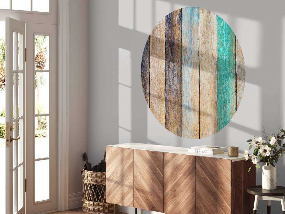 Kleurrijke verticale planken