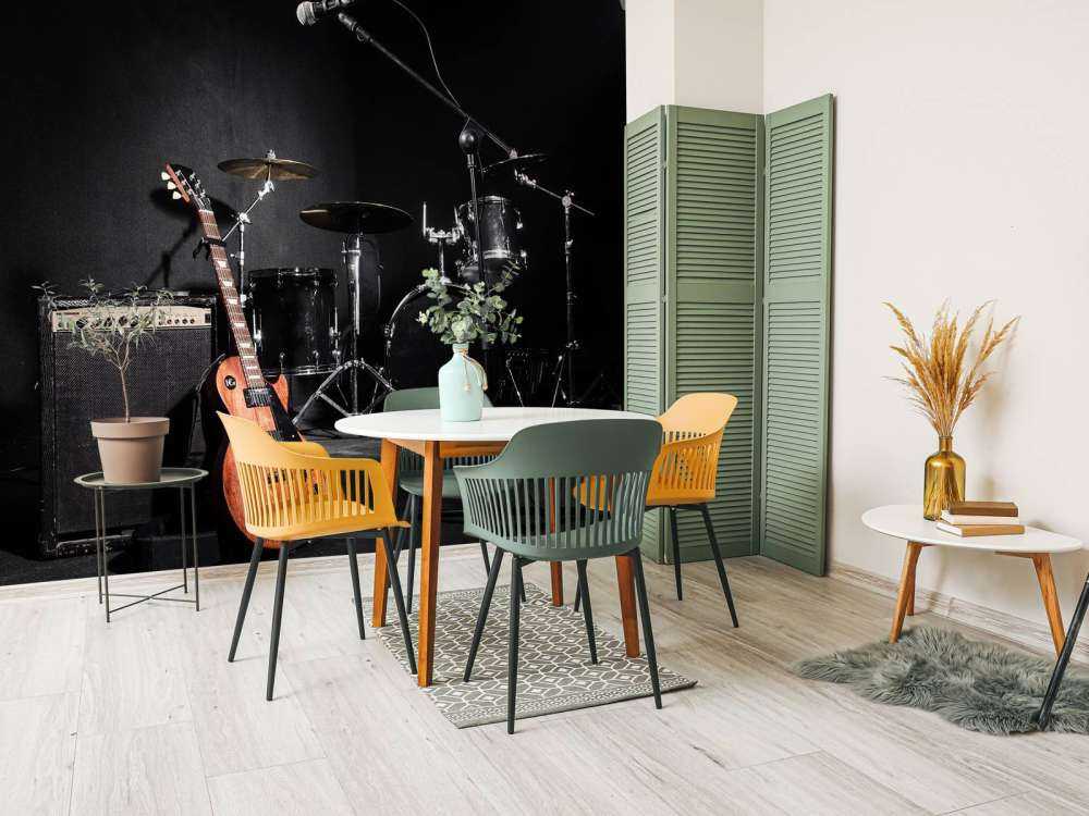 Muziekinstrumenten van een band