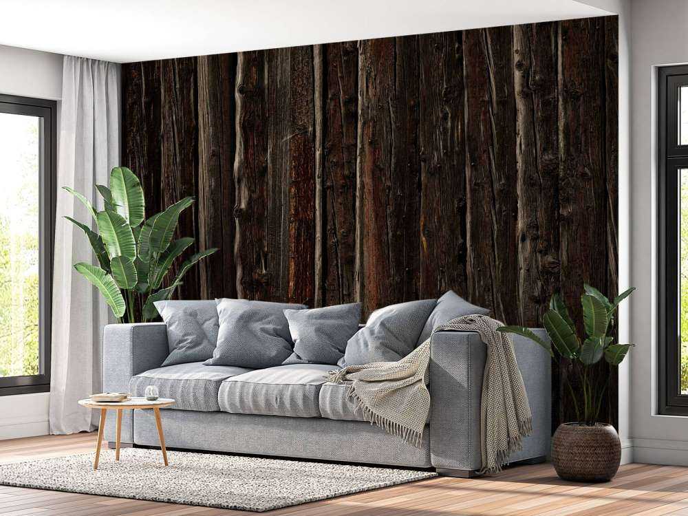 Ruw hout met spijkers