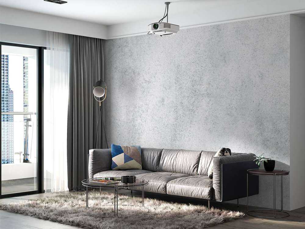 Lichtgrijs betonnen muur