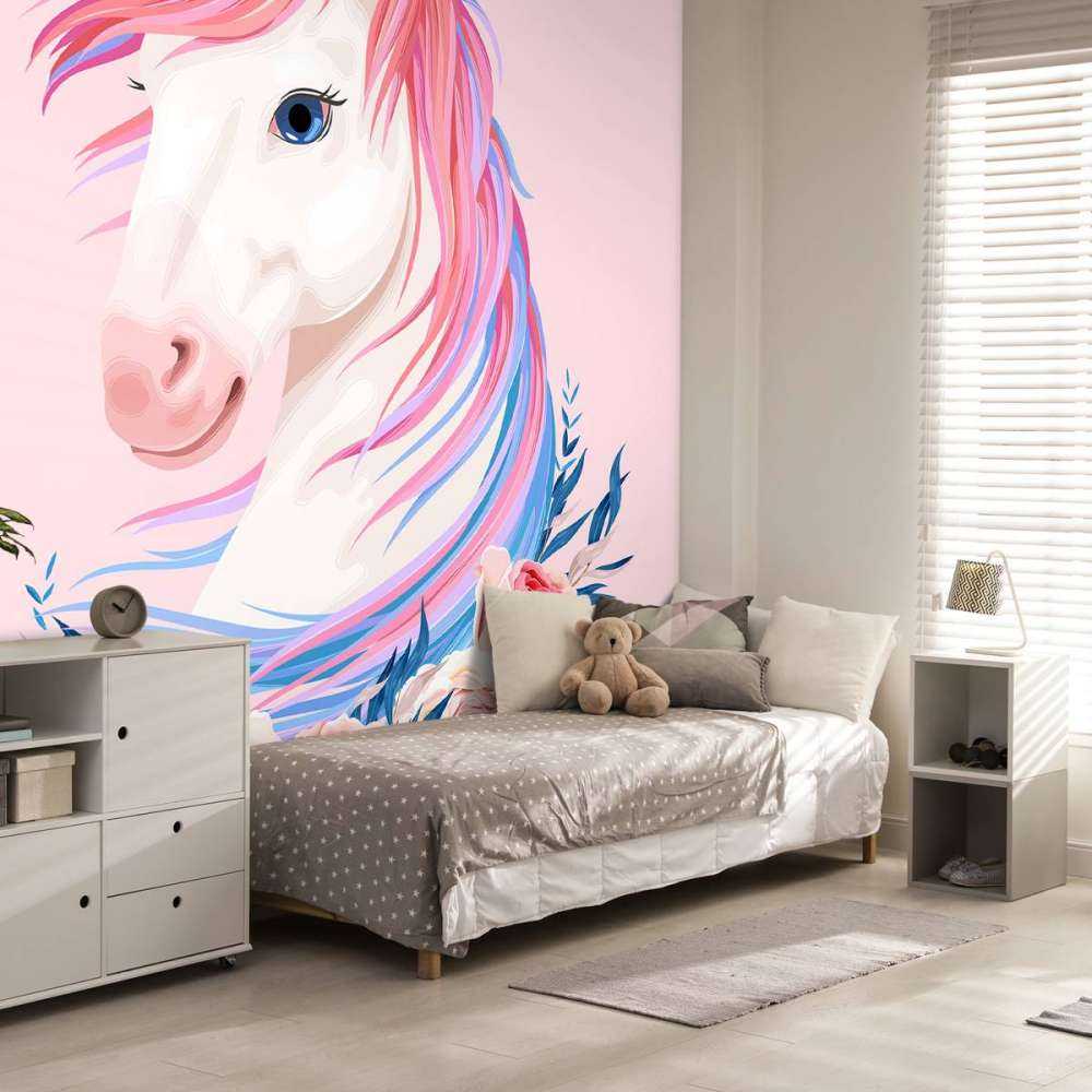 Unicorn met bloemen